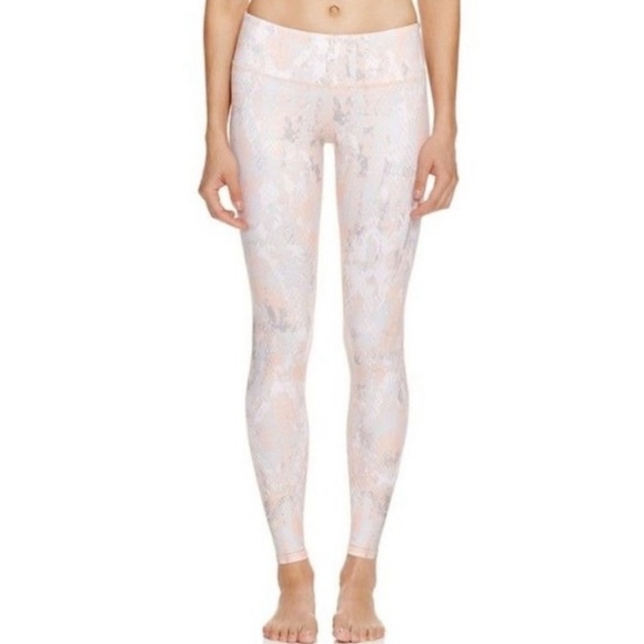 L Alo Pink and Grey Snakeskin Leggings - Picture 4 of 14